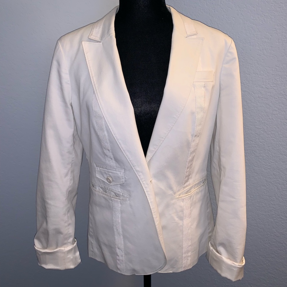 Armani Exchange White Blazer